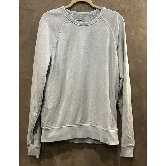 Outerknown Sur Crewneck Sweatshirt Hemp Organic Cotton Light Blue Medium - Picture 2 of 8